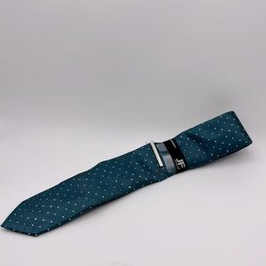 jf j. ferrar Tie. New with tags. Senior Spinner. Blue